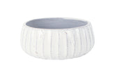 Rustic White Terracotta Pot 24 x 24 x 10cm